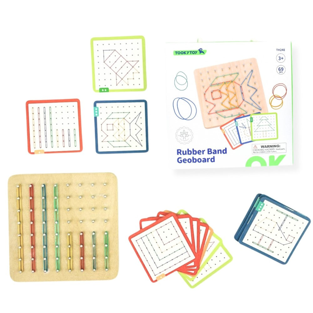 Kids Rubber Band Geoboard Pattern Puzzle Game