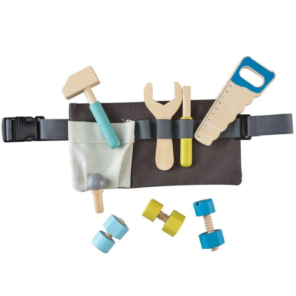 Kids Tool Belt With Wooden Tools Playset