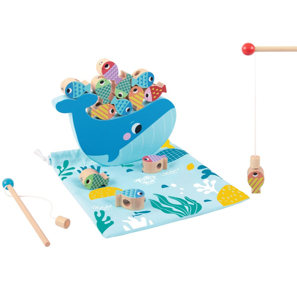 Kids Wooden Fishing & Stacking Game