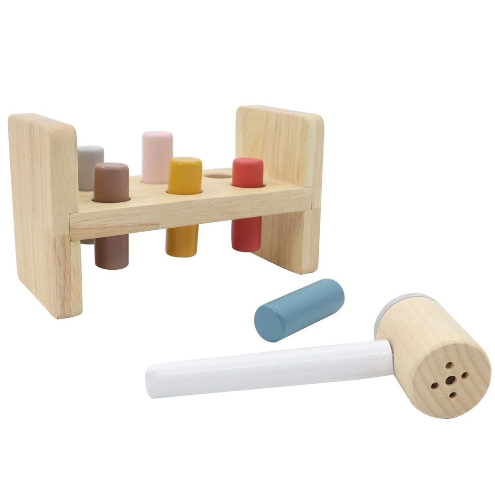 Toddlers Wooden Hammer Bench With Squeaky Sound