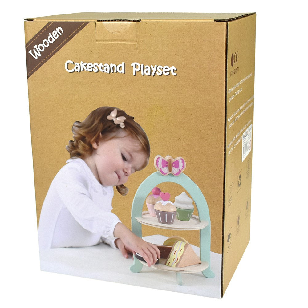 Kids Wooden High Tea Playset With Cakes Sweets