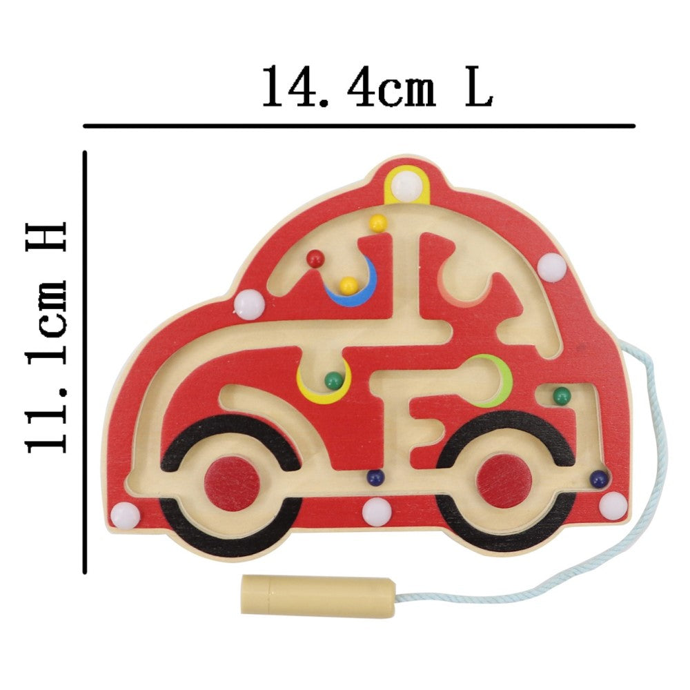 Kids Wooden Magnetic Maze Game - Car