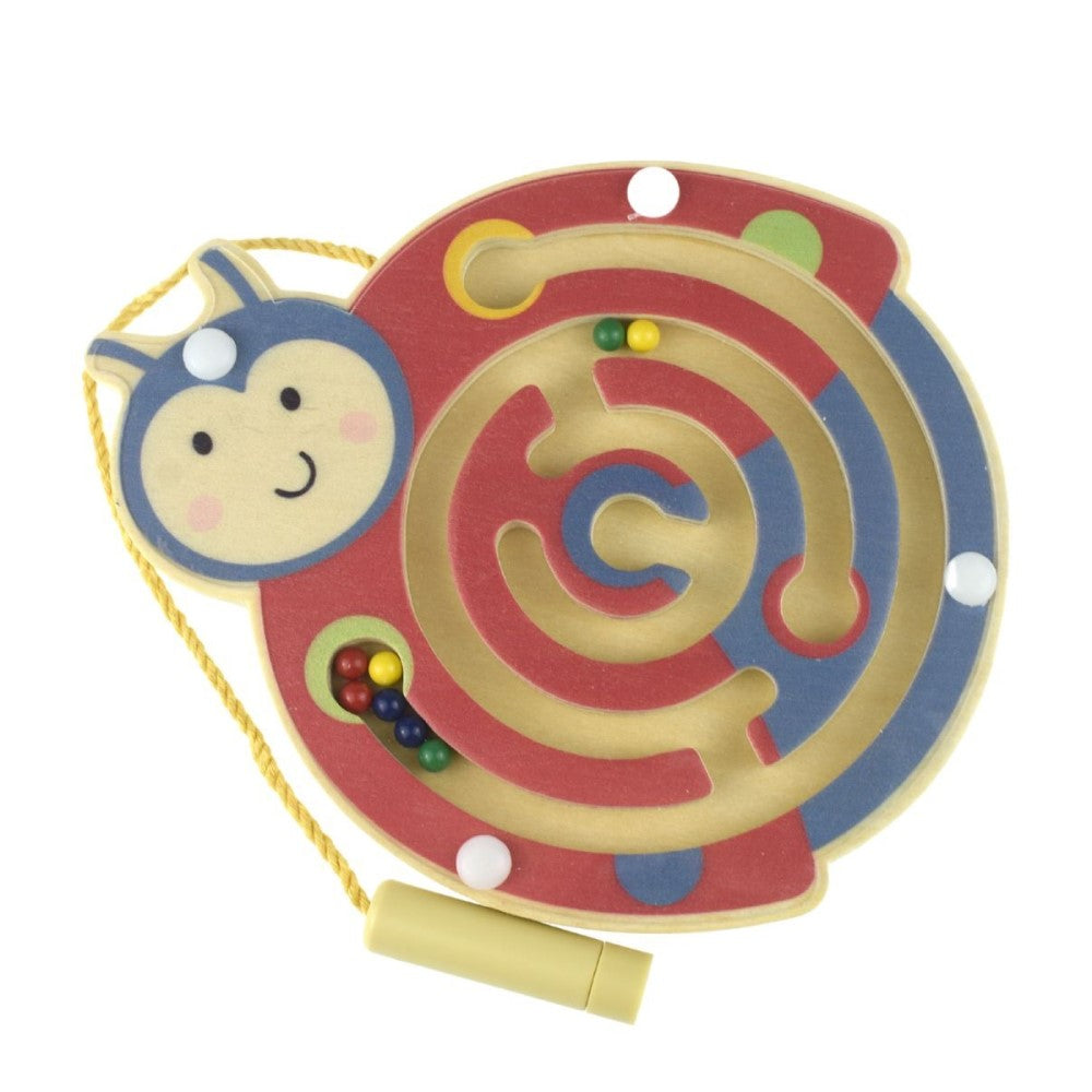 Kids Wooden Magnetic Maze Game - Ladybird