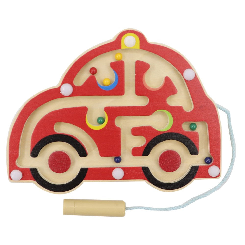 Kids Wooden Magnetic Maze Game - Car