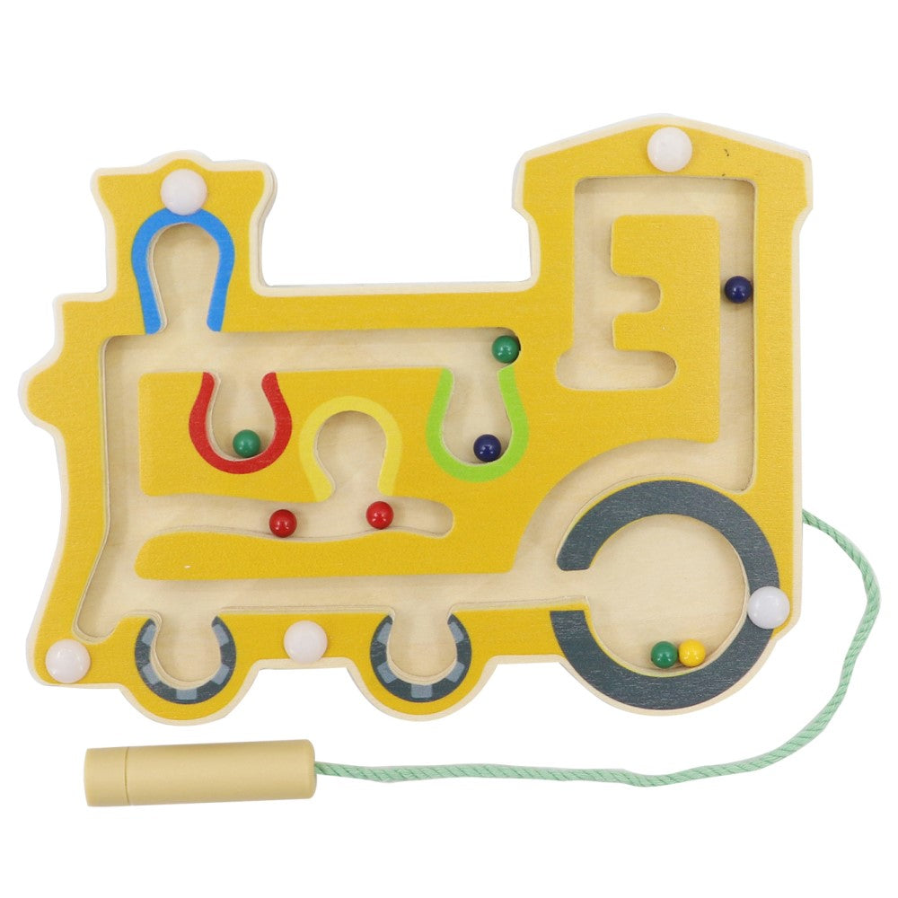 Kids Wooden Magnetic Maze Game - Train