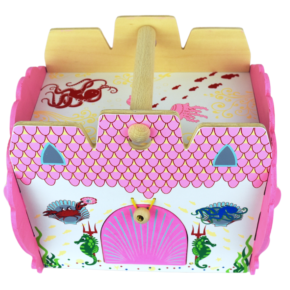 Kids Wooden Sea Castle Mermaid Playset