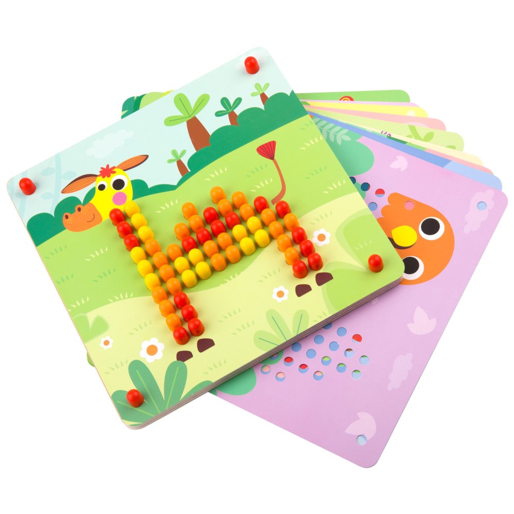 Kids Wooden Pattern Pegs Board Game