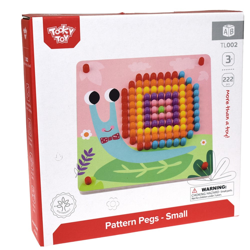 Kids Wooden Pattern Pegs Board Game