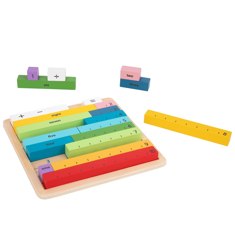 Kids Wooden Planks Maths Counting Game Tray