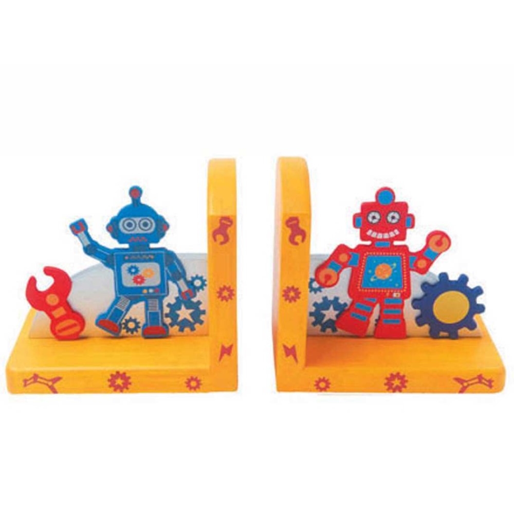 Kids Wooden Robot Bookend