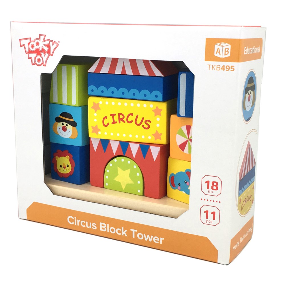 Toddlers Wooden Stacking Circus Tower