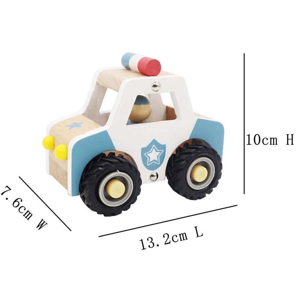 Kids Wooden Toy Vehicle - Police Car