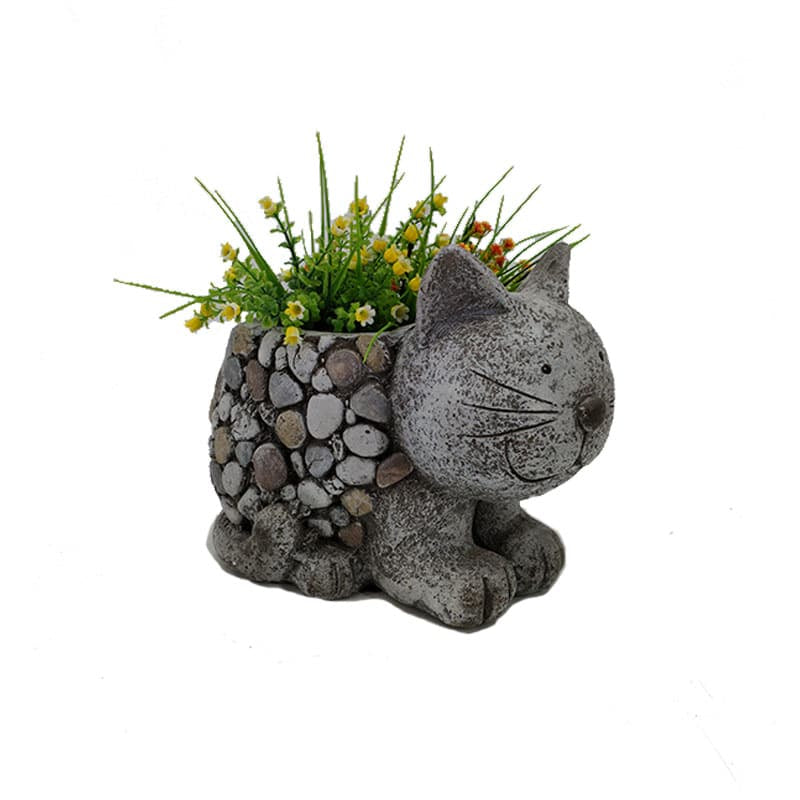 Kitten Planter with Hole & Plug 21cms