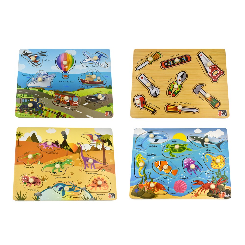 Koala-themed Jigsaw Peg Puzzles - Pack of 12