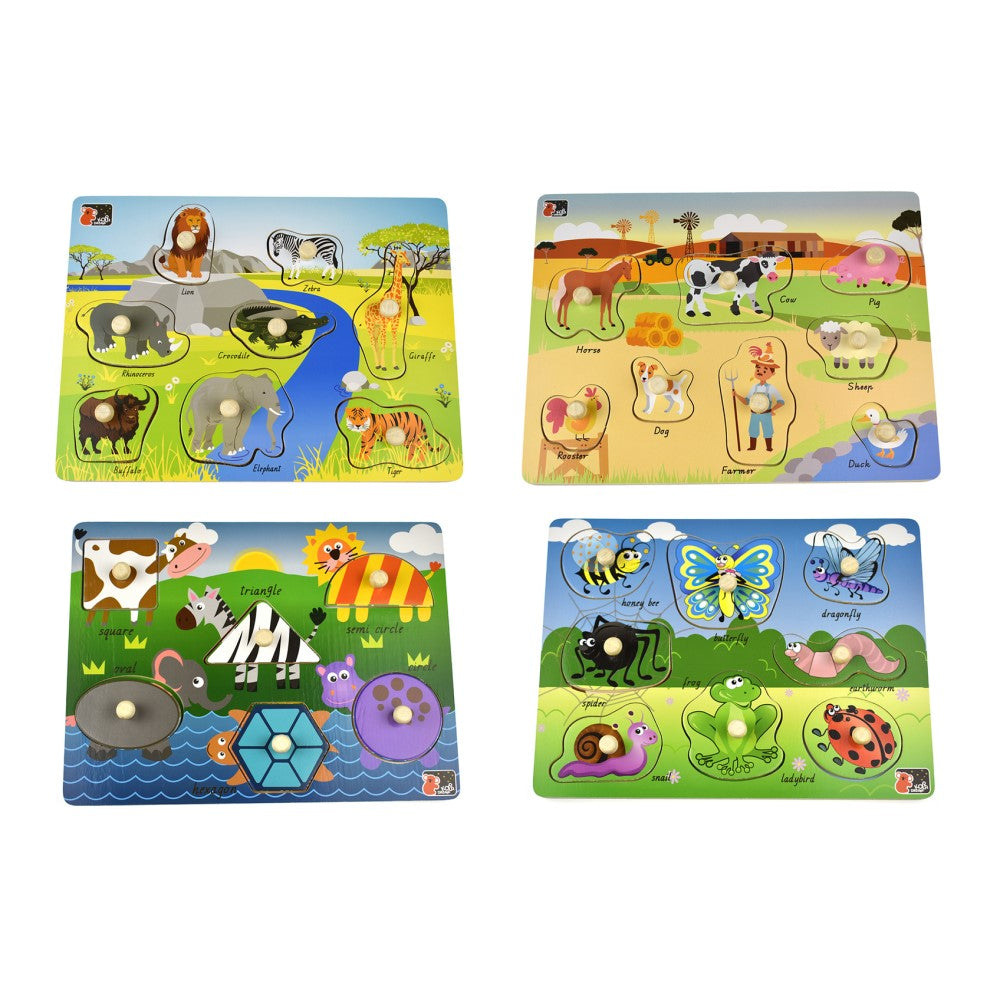 Koala-themed Jigsaw Peg Puzzles - Pack of 12