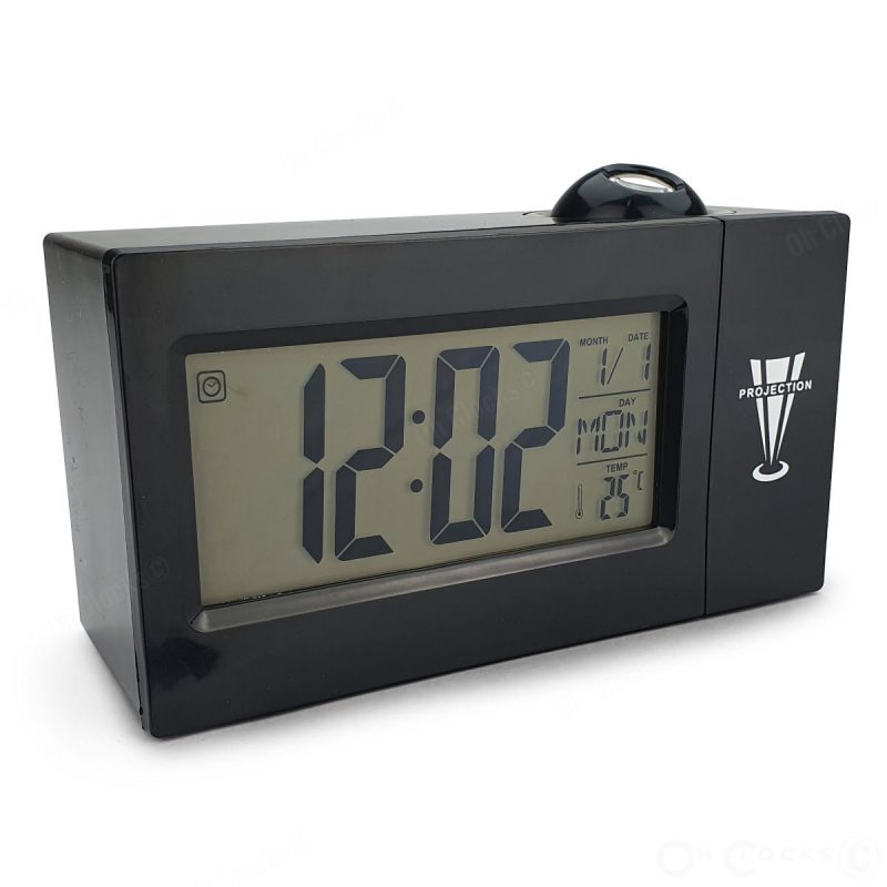 LCD Projection Table Clock - Black