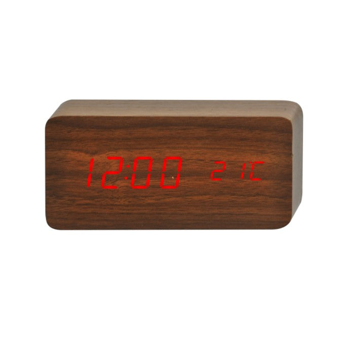 LED Cuboids Table Clock with Temperature - Available in 4 Colors