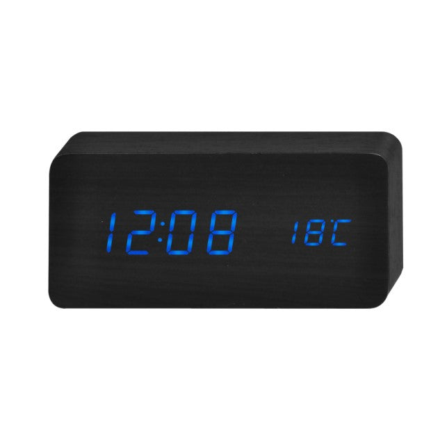 LED Cuboids Table Clock with Temperature - Available in 4 Colors