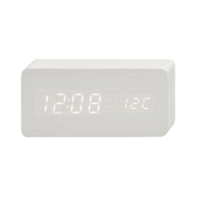 LED Cuboids Table Clock with Temperature - Available in 4 Colors