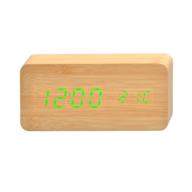 LED Cuboids Table Clock with Temperature - Available in 4 Colors