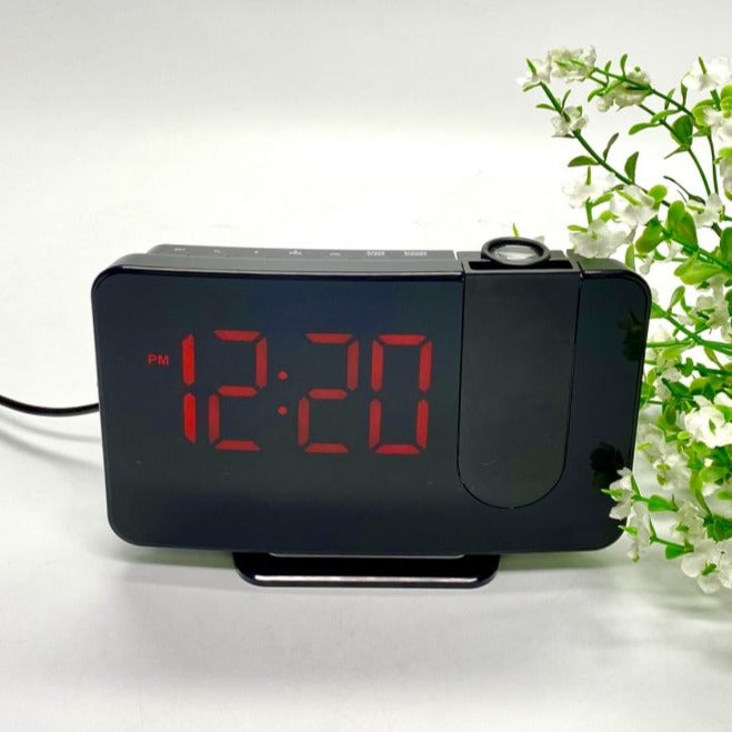 LED Radio Clock with Projector - Available in 2 Colors