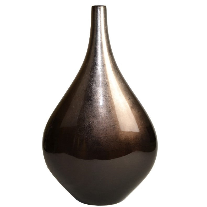 Lacquer Abyssal Allure Metallic Finish Vase - Coffee Brown (Available in 2 Styles)