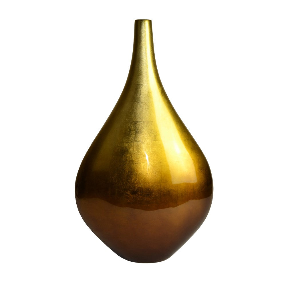 Lacquer Abyssal Allure Metallic Finish Vase - Honey Brown (Available in 2 Styles)