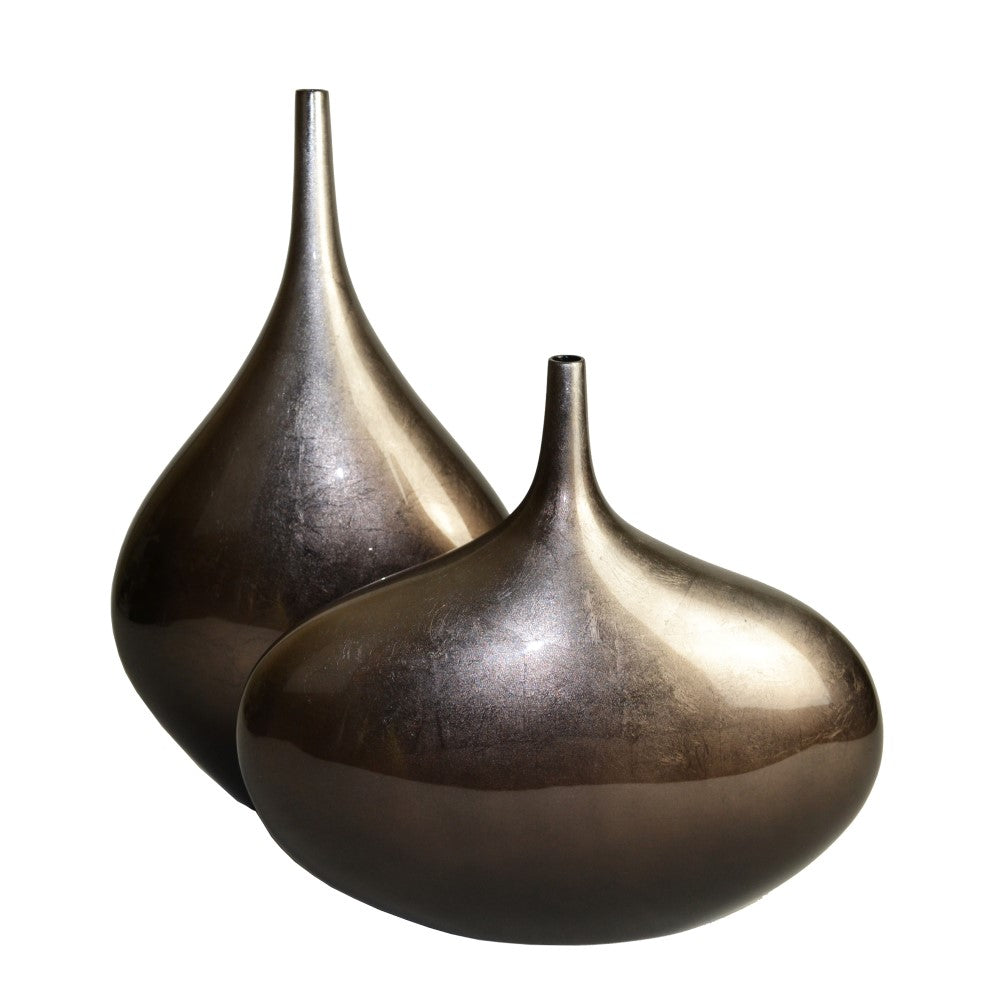 Lacquer Abyssal Allure Vase - Coffee Brown (Available in 2 Styles)