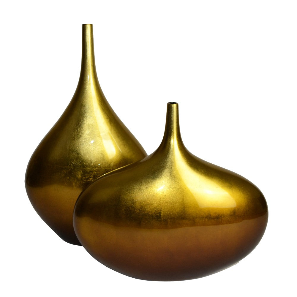 Lacquer Abyssal Allure Vase - Honey Brown (Available in 2 Styles)