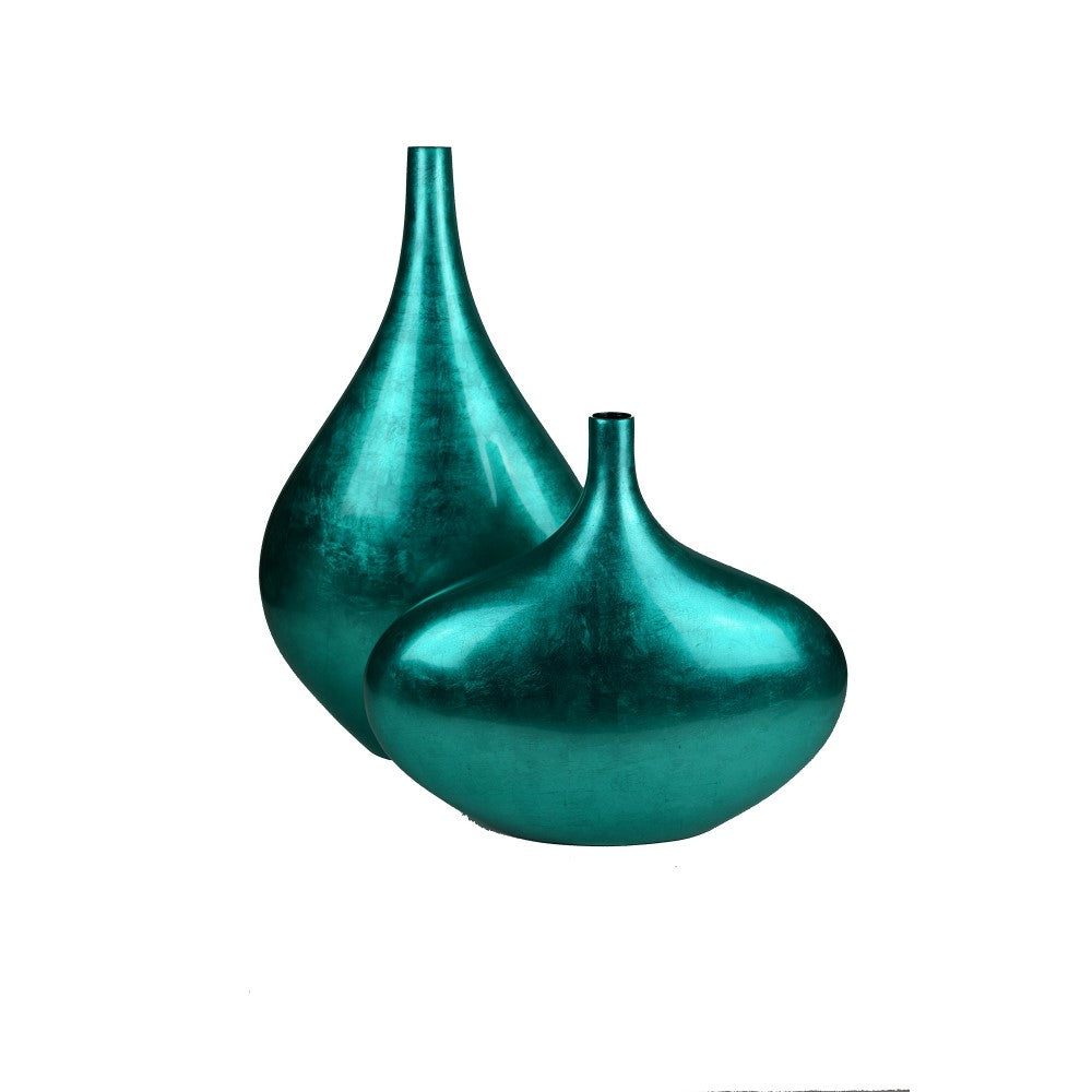 Lacquer Abyssal Allure Vase - Turquoise (Available in 2 Styles)