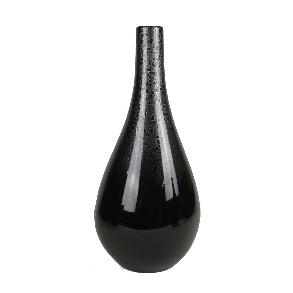 Lacquer Celestial Dance Unique Style Vase - Black (Available in 2 Sizes)