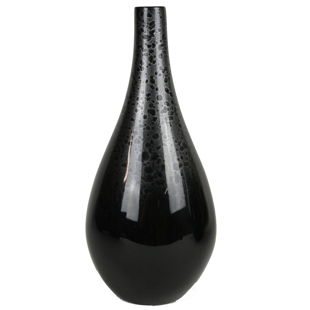 Lacquer Celestial Dance Unique Style Vase - Black (Available in 2 Sizes)