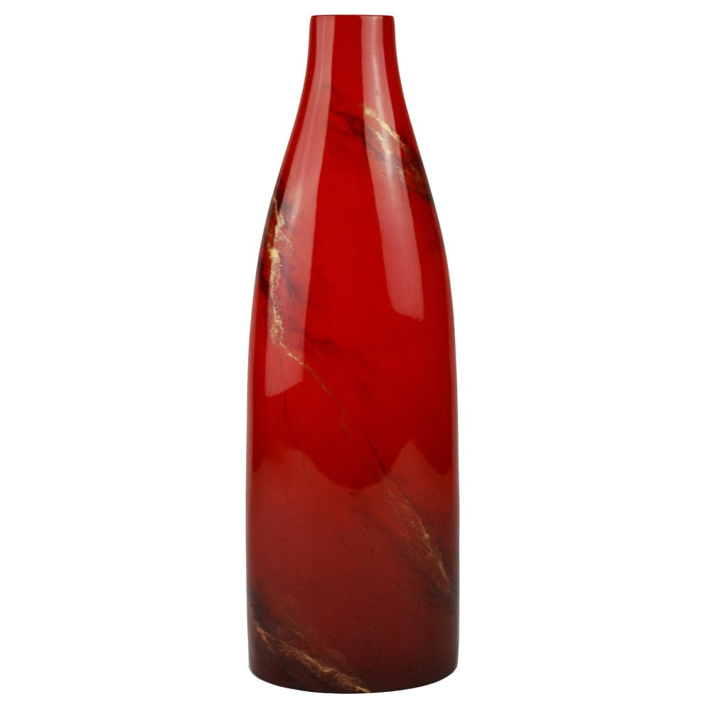 Lacquer Gleaming Geisha Unique Vase - Red & Gold (Available in 3 Sizes)