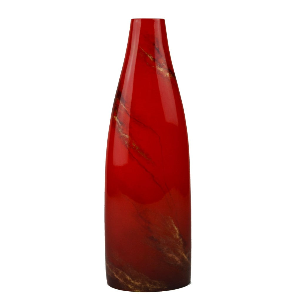 Lacquer Gleaming Geisha Unique Vase - Red & Gold (Available in 3 Sizes)