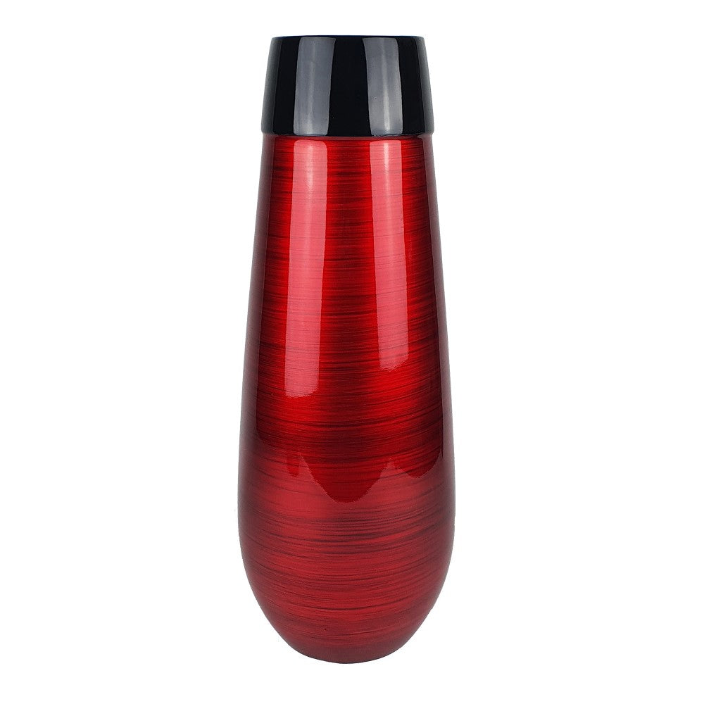 Lacquer Glossy Cylinder Style Vase - Red (Available in 2 Sizes)