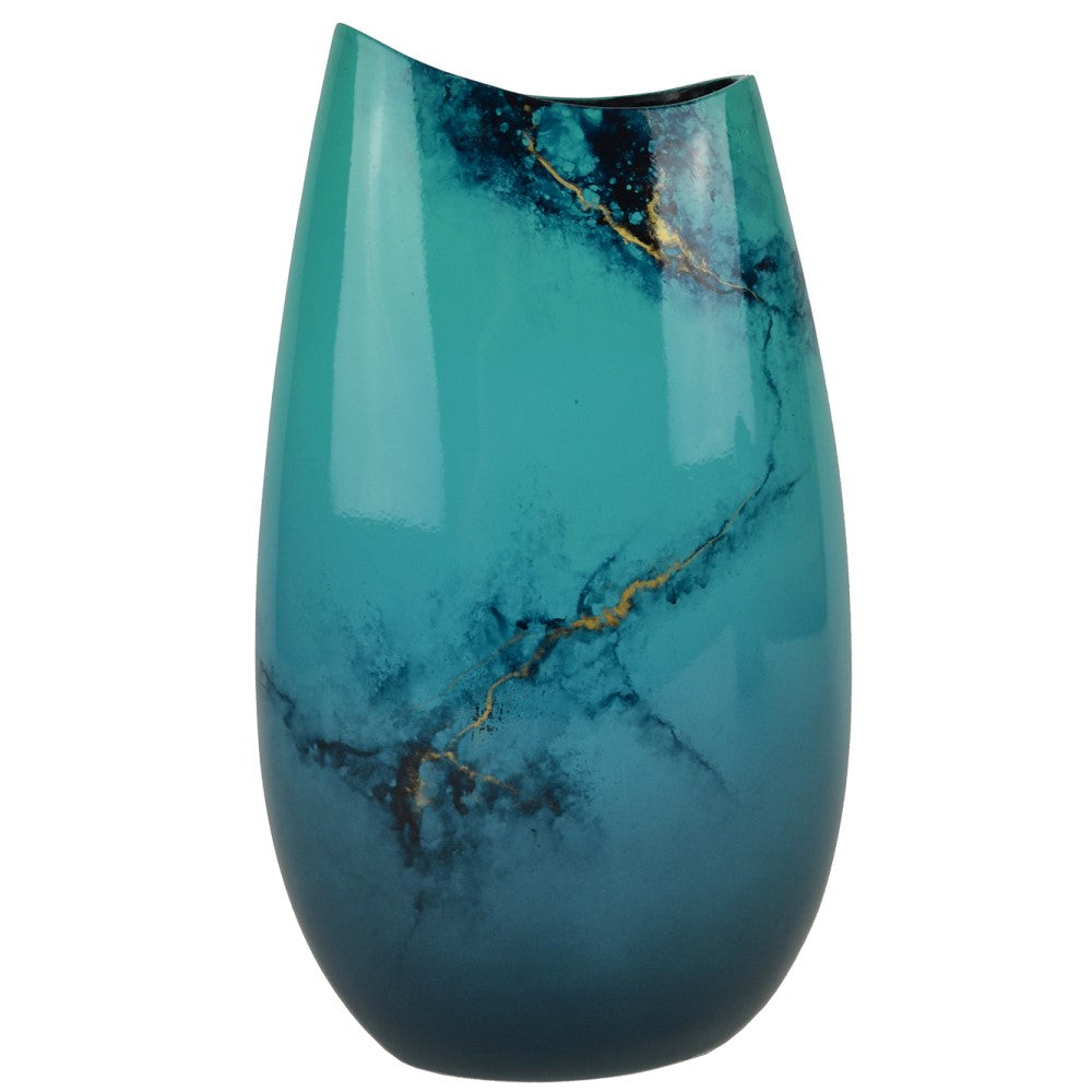 Lacquer Infinite Dance Unique Style Vase - Blue (Available in 2 Sizes)