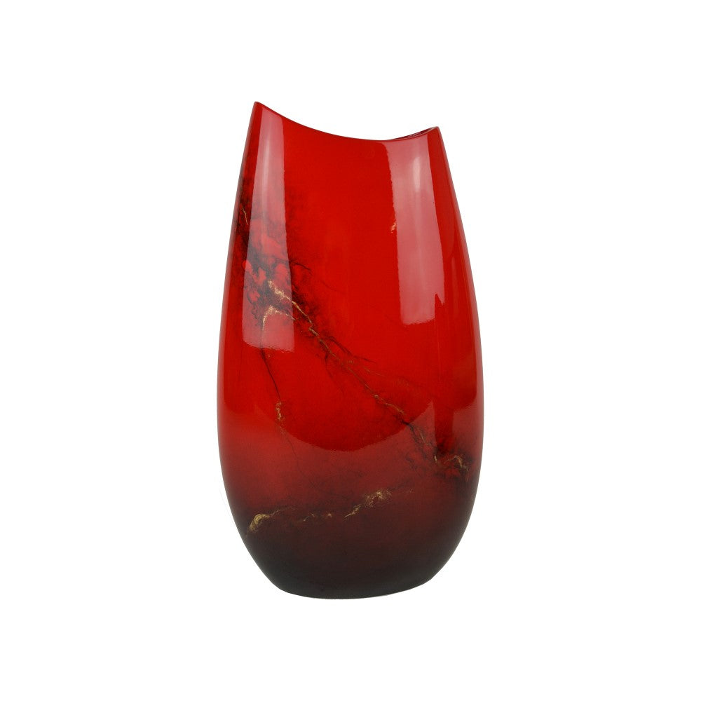 Lacquer Infinite Dance Unique Style Vase - Red (Available in 2 Sizes)