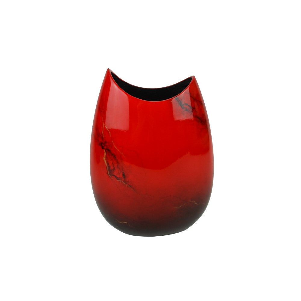 Lacquer Infinite Dance Unique Style Vase - Red (Available in 2 Sizes)