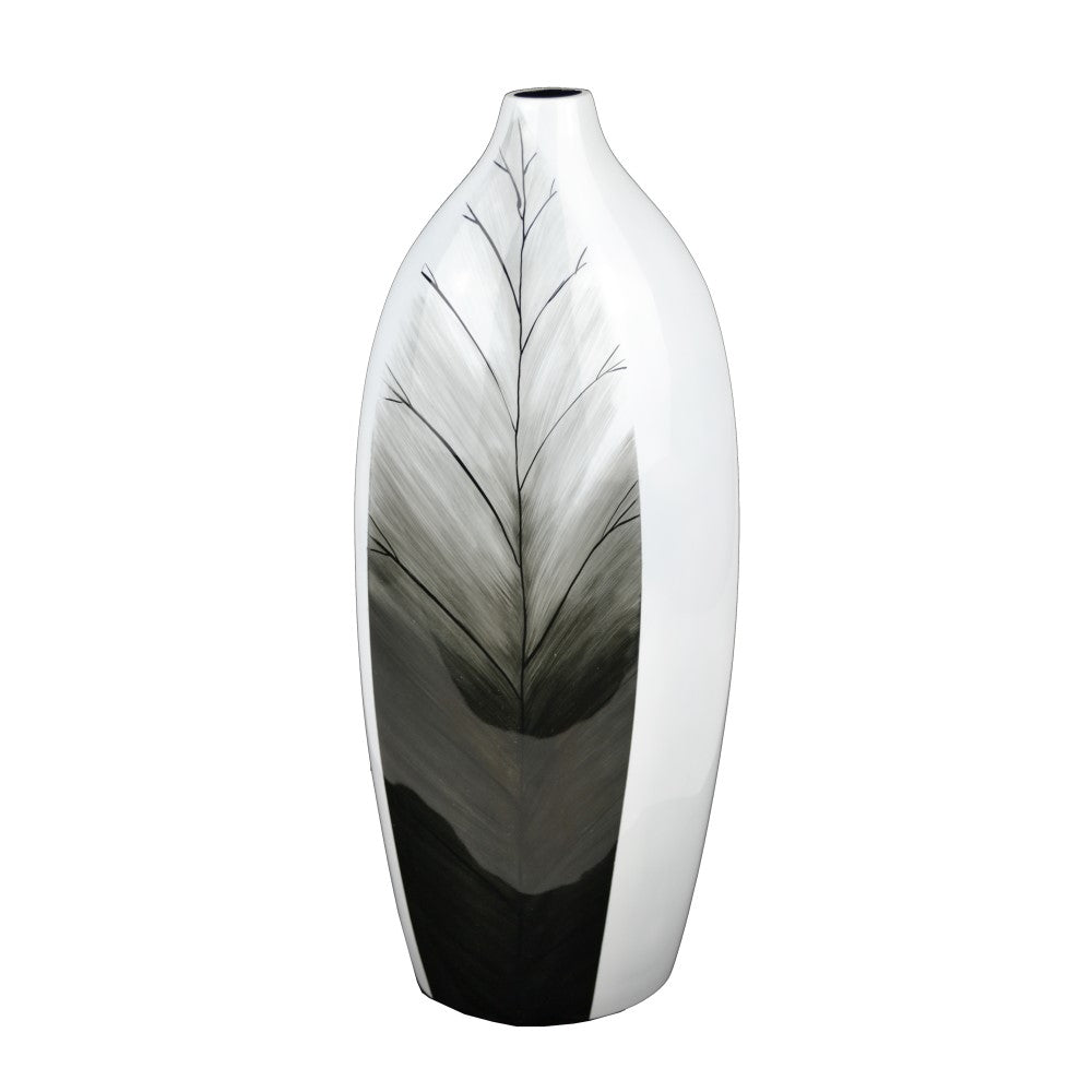 Lacquer Leaf Inspired Tall Vase (Available in 2 Colors)