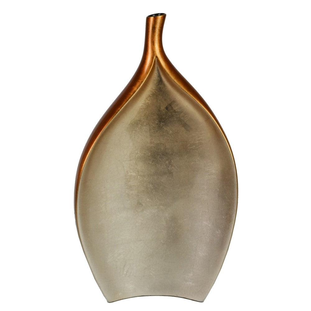 Lacquer Petal Style Metallic Finish Vase - Copper (Available in 3 Sizes)