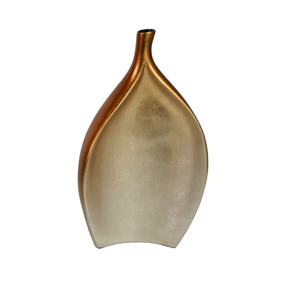 Lacquer Petal Style Metallic Finish Vase - Copper (Available in 3 Sizes)