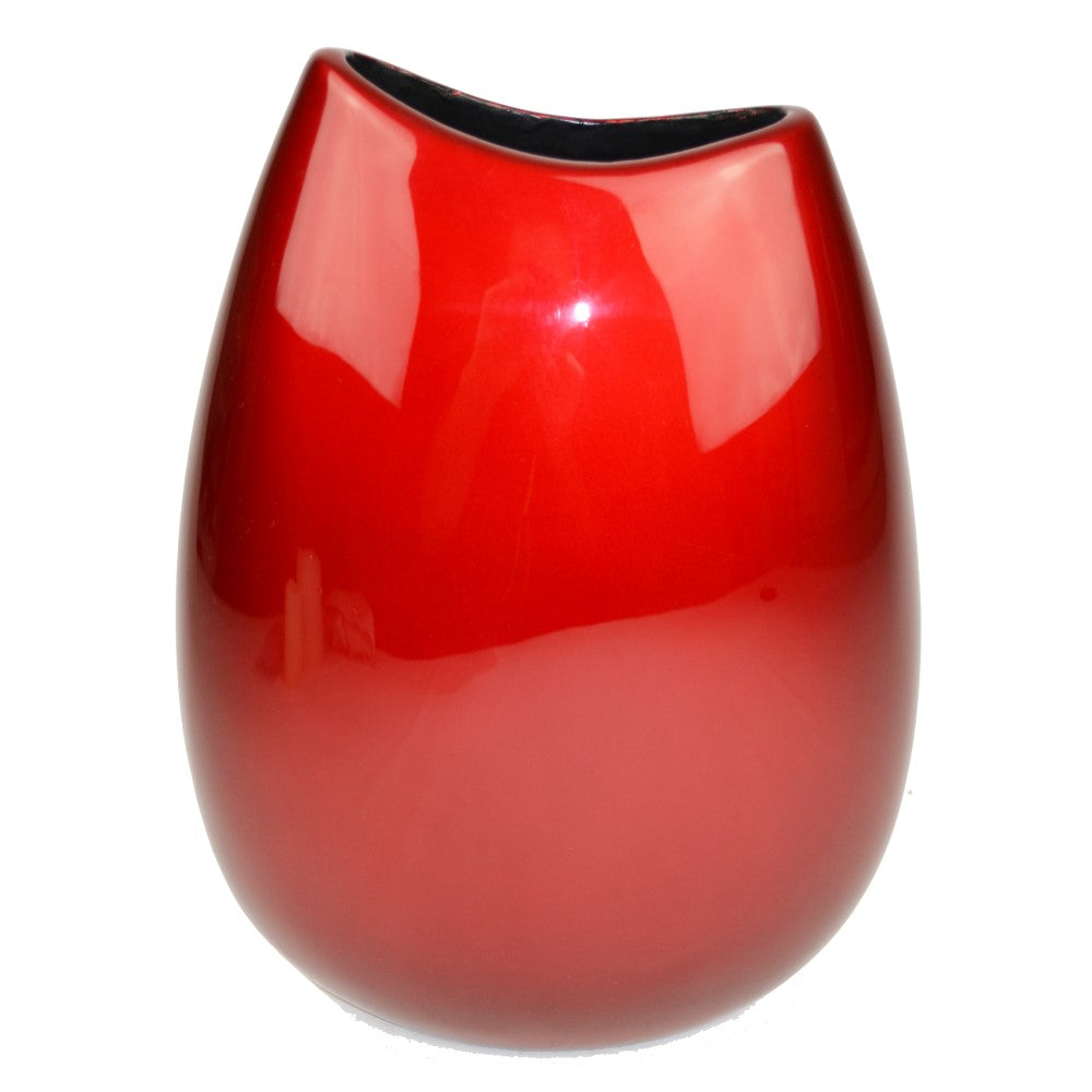 Lacquer Silk Glossy Finish Vase - Red (Available in 3 Sizes)