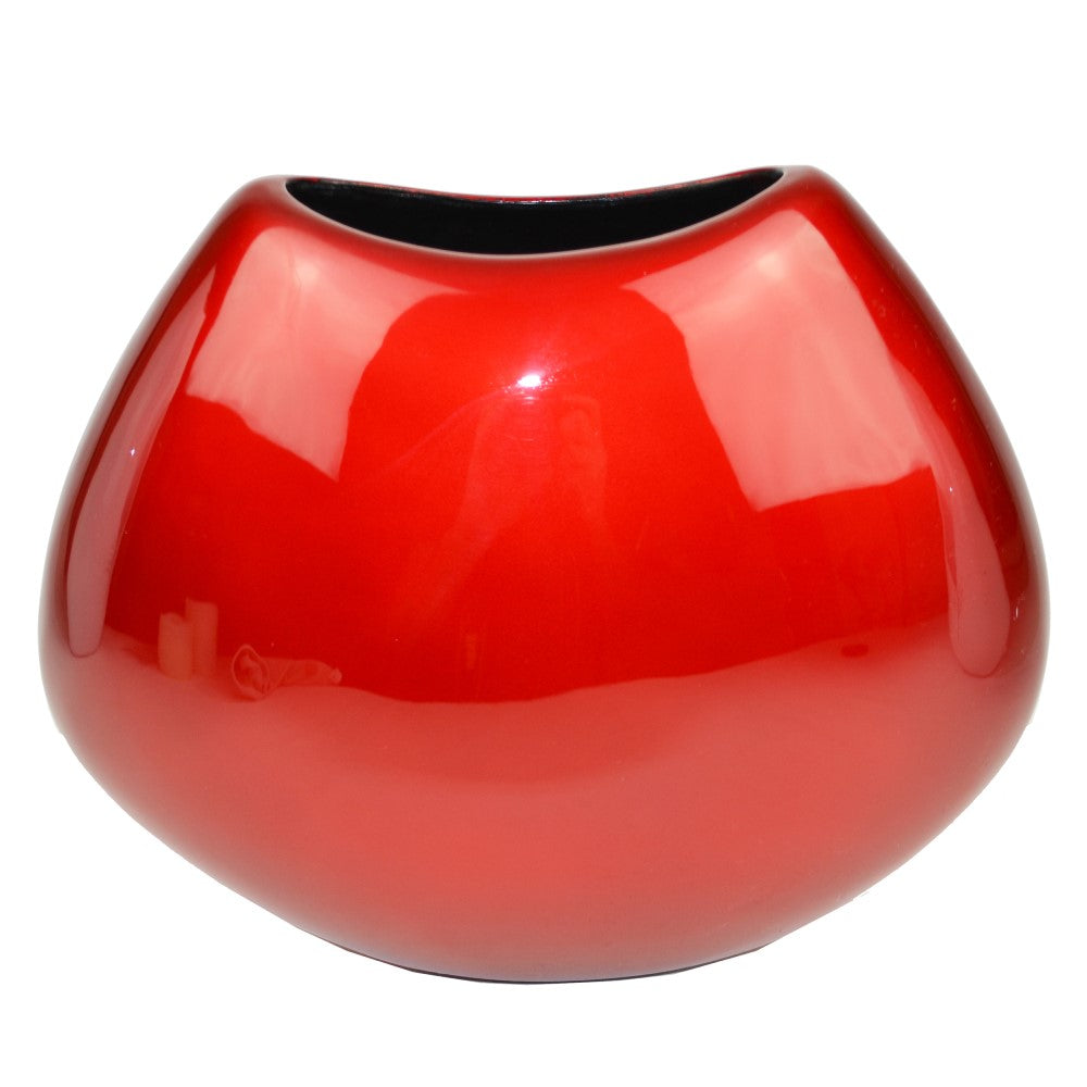 Lacquer Silk Glossy Finish Vase - Red (Available in 3 Sizes)