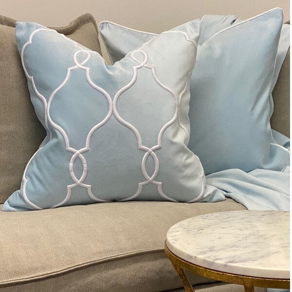 Laguna Cotton 55x55cm Square Cushion Cover - Beach Blue