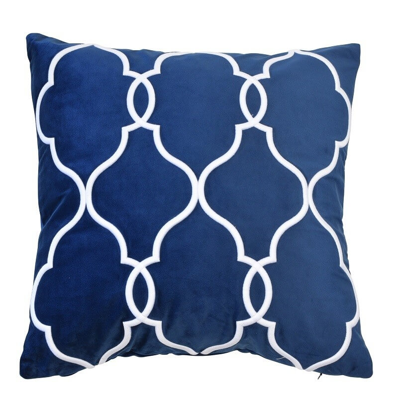 Laguna Cotton 55x55cm Square Cushion Cover - Navy