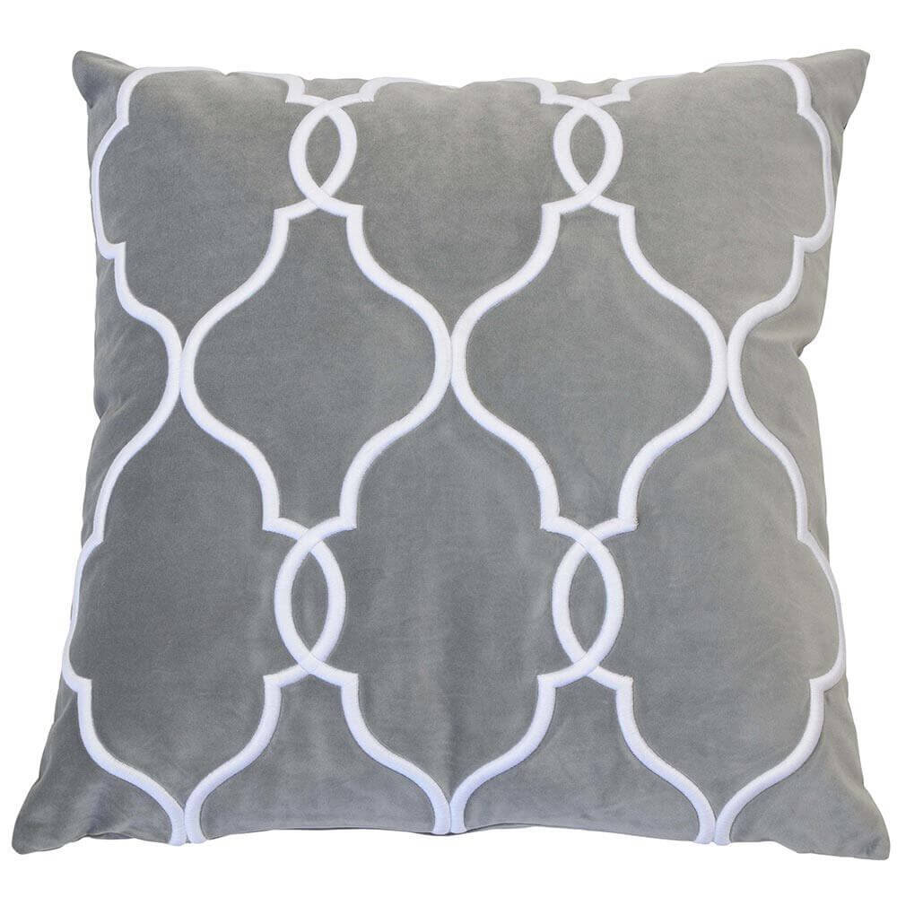 Laguna Cotton 55x55cm Square Cushion Cover - Silver