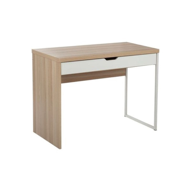 Laptop Desk in Oak and White for Modern Living