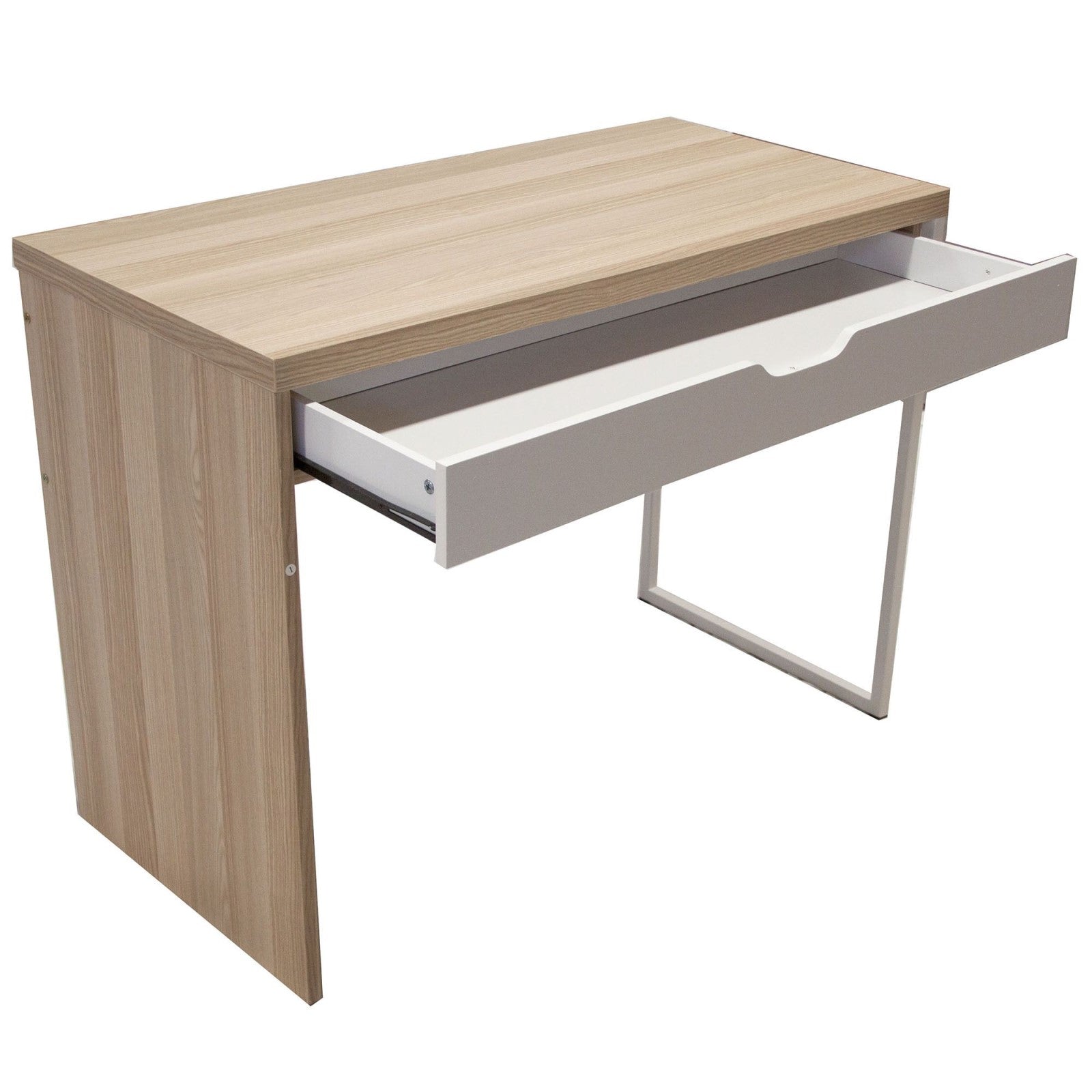 Laptop Desk in Oak and White for Modern Living