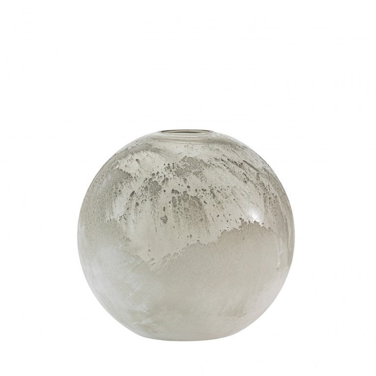 Large Frosted Glass Vase Centerpiece (Available in 2 Colors)