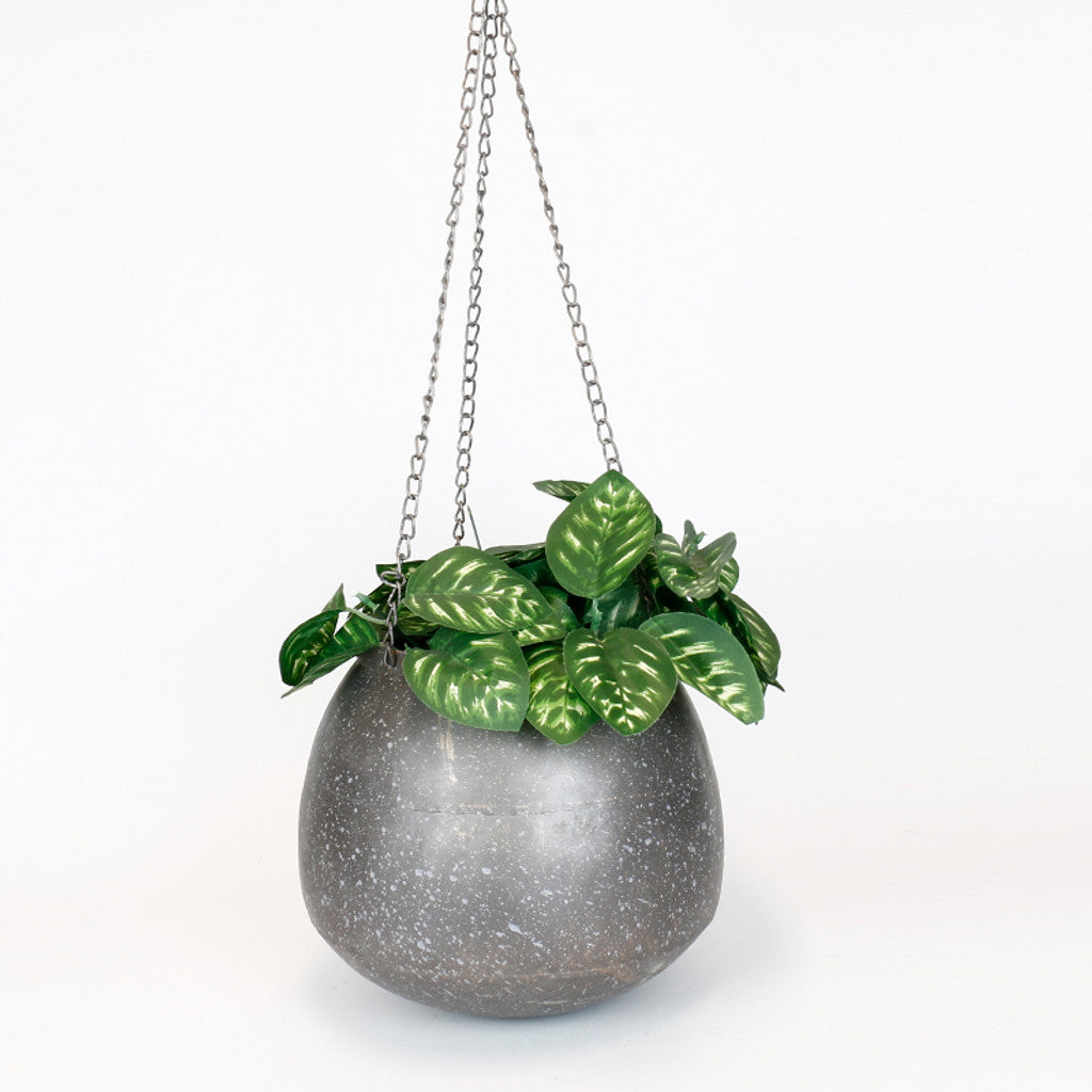 Large Metal Hanging Planter Pot with Chain